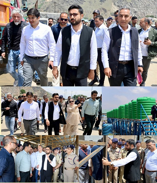 DC Srinagar, SMC Commissioner visit Yatra Transit Camp Pantha Chowk; Conduct onsite review of preparedness, arrangements for smooth, seamless conduct of annual pilgrimage
